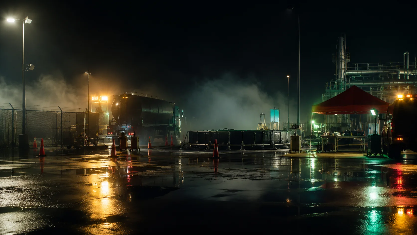 Hazmat and decontamination, illustrative scenario