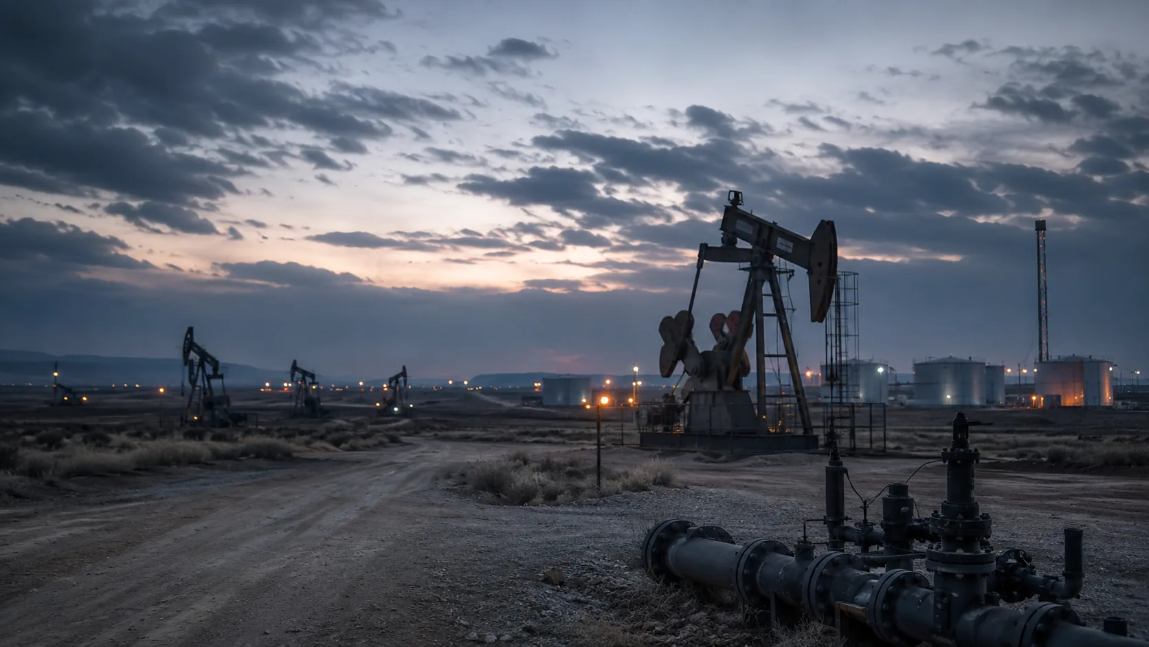 Oil field monitoring, illustrative scenario